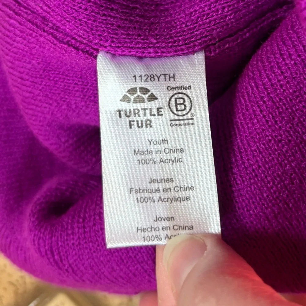 NWT Turtle Fur Youth Rooftop Rave Beanie OS ages 7-12